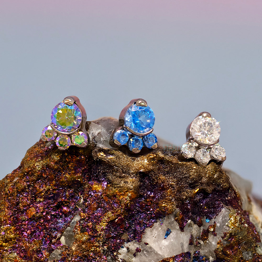 threadless: "Carina" Prong-Set Faceted Gems End