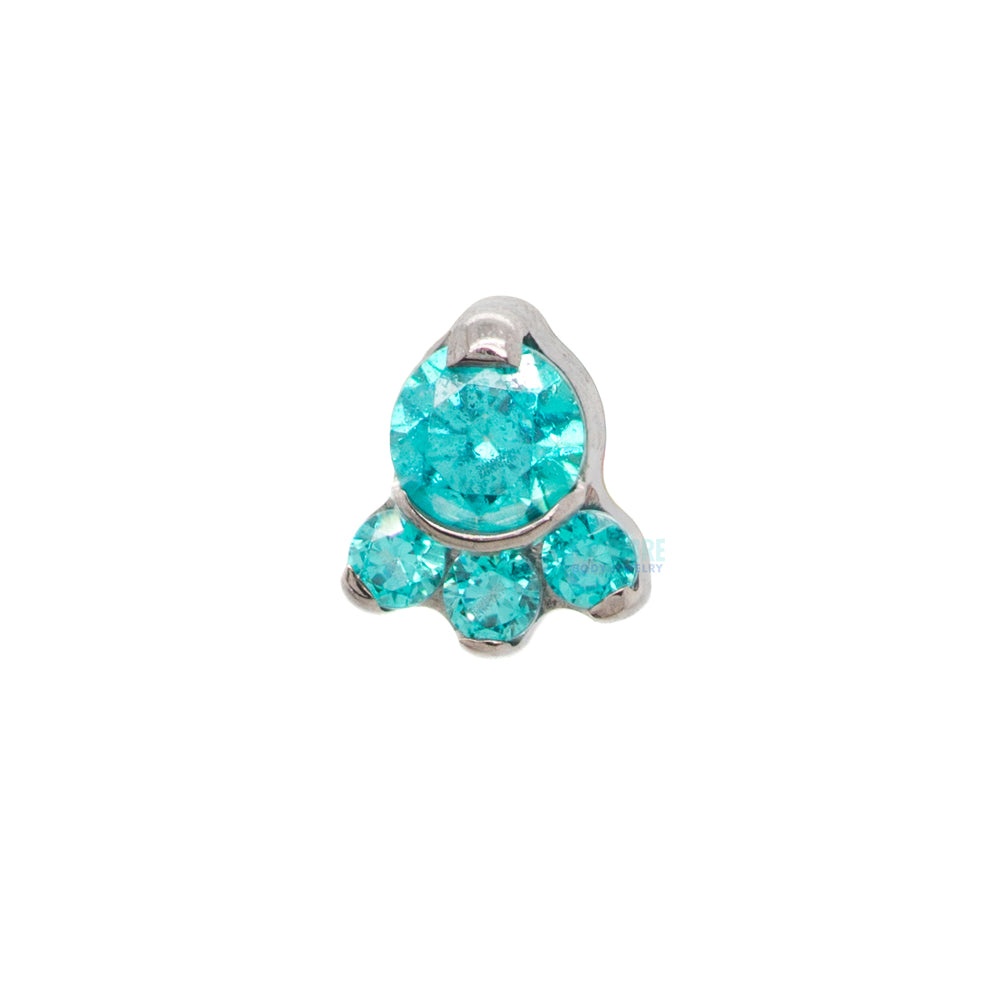 threadless: "Carina" Prong-Set Faceted Gems End