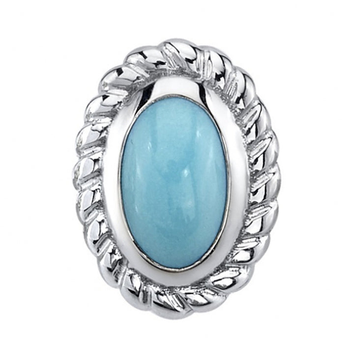 "Oval Raine" Threaded End in Gold with Turquoise