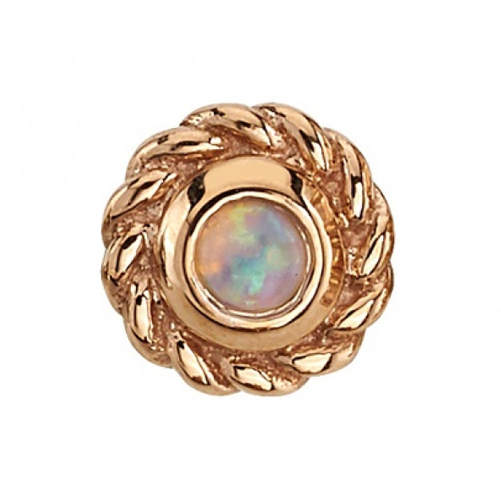 threadless: "Raine" Pin in Gold with Genuine White Opal