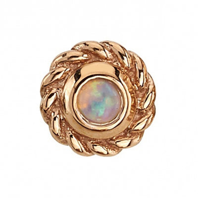 threadless: "Raine" Pin in Gold with Genuine White Opal