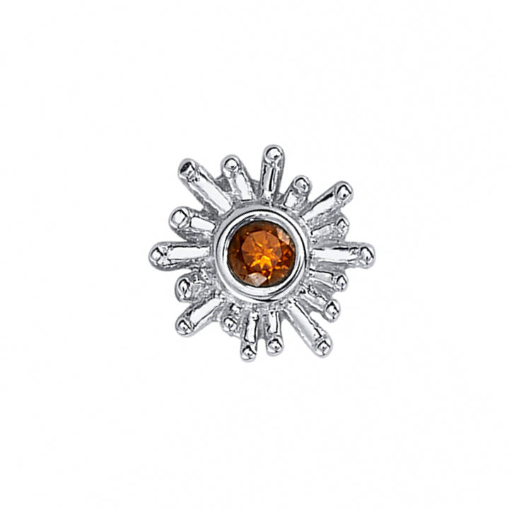 "Sunray" Threaded End in Gold & Platinum with Anastasia Topaz
