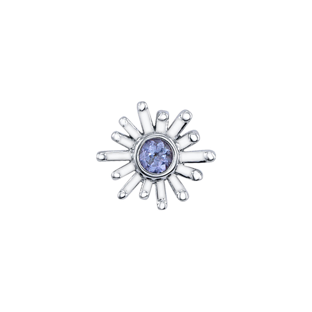 threadless: "Sunray" Pin in Gold & Platinum with Tanzanite