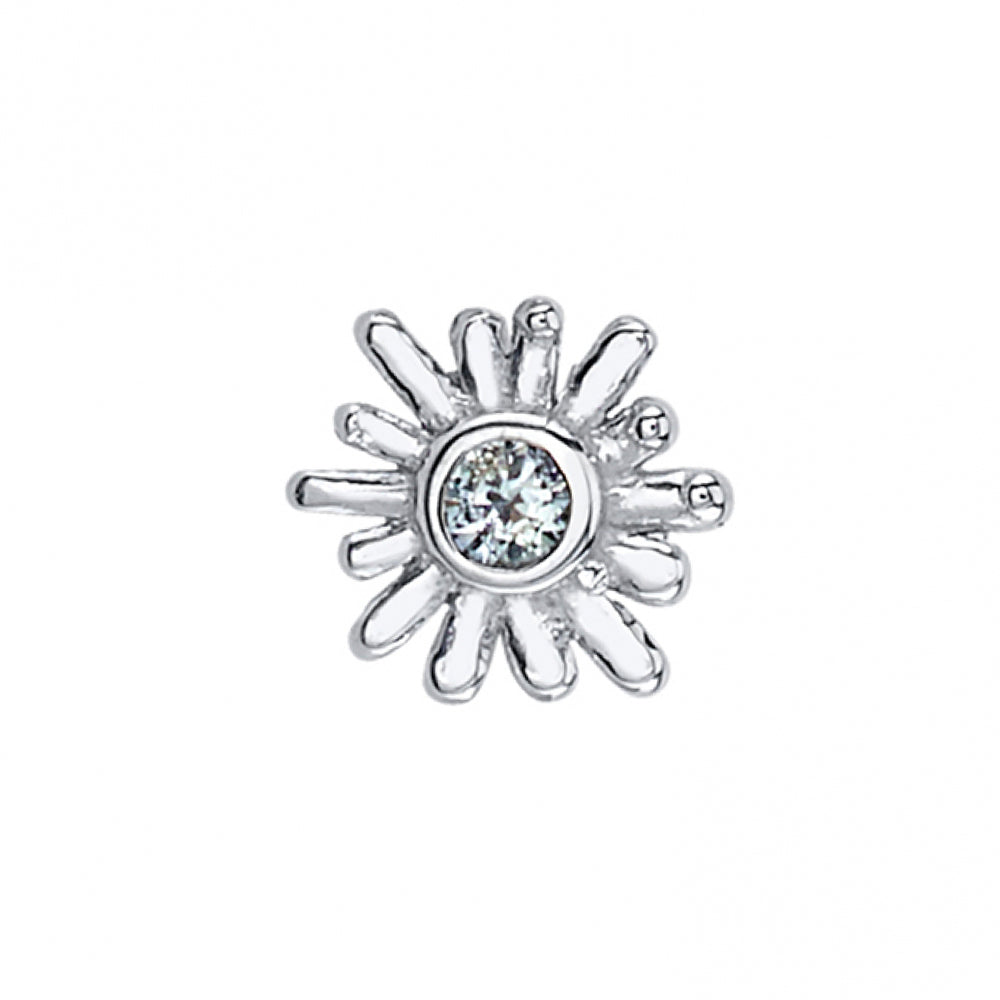 threadless: "Sunray" Pin in Gold & Platinum with White CZ