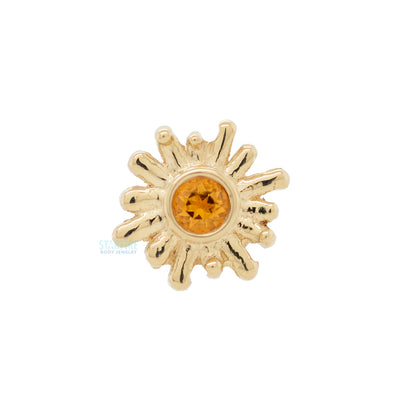 threadless: "Sunray" Pin in Gold with Citrine