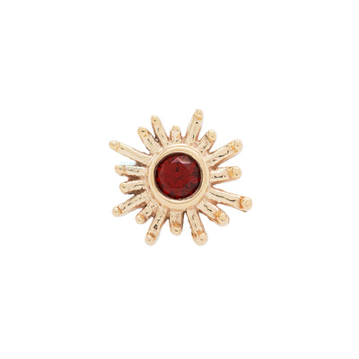 threadless: "Sunray" Pin in Gold with Garnet