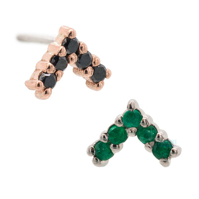 threadless: "Apex" Pin in Gold with Gemstones
