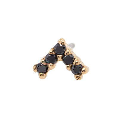 threadless: "Apex" Pin in Gold with Gemstones