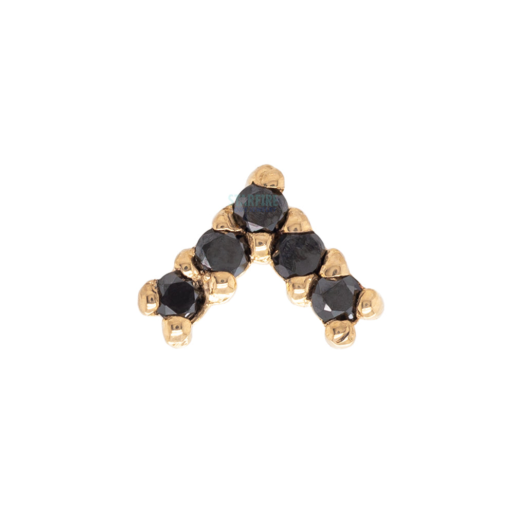 threadless: "Apex" Pin in Gold with Gemstones