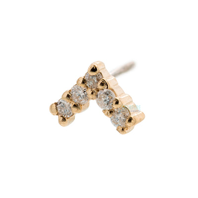 threadless: "Apex" Pin in Gold with Gemstones