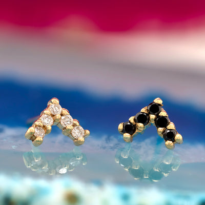 threadless: "Apex" Pin in Gold with Gemstones