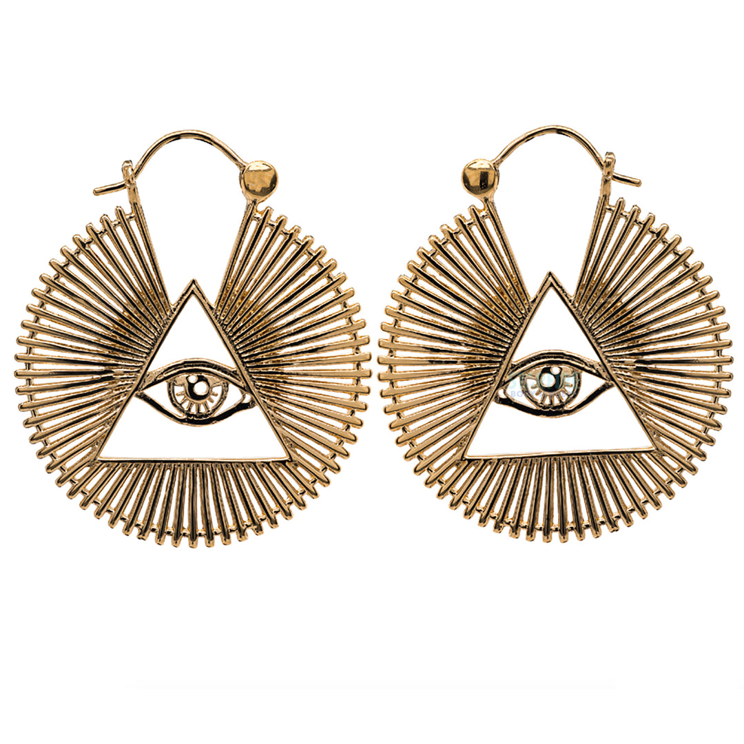 "All Seeing Eye" Hoop Earrings