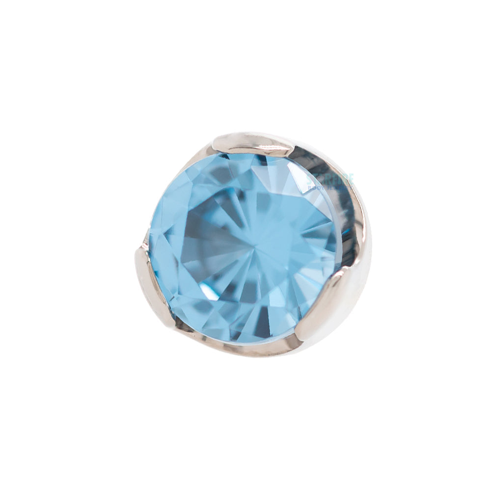 threadless: Prong-Set Brilliant-Cut Gem End