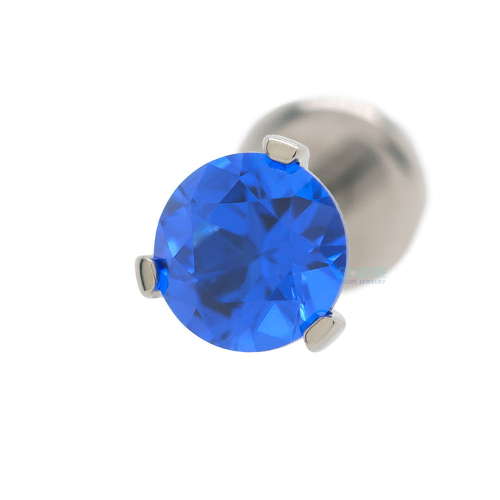 3 Prong-Set Faceted Gem on Flatback