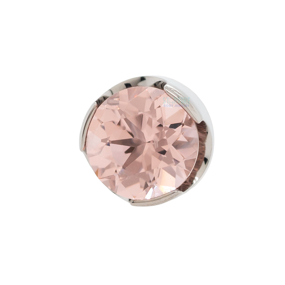 threadless: Prong-Set Brilliant-Cut Gem End
