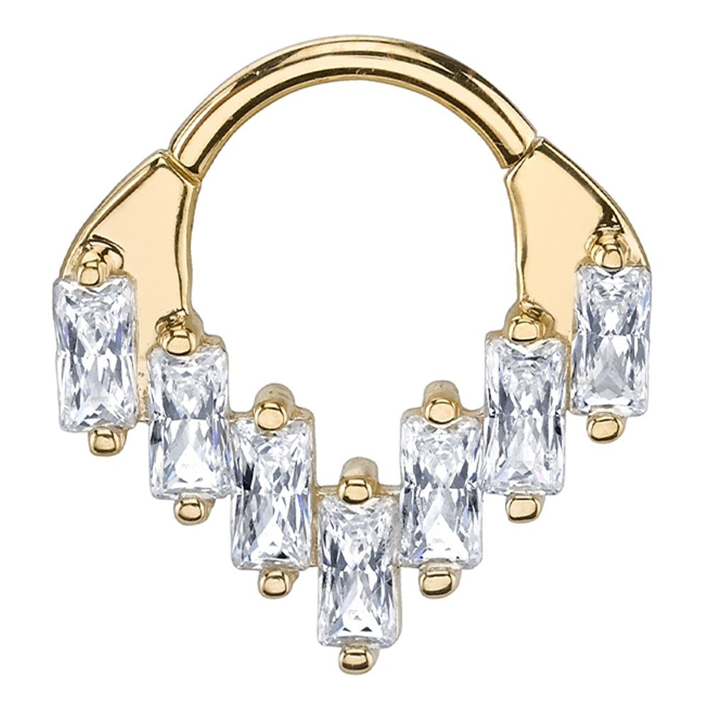 "Acacia" Hinge Ring in Gold & Platinum with DIAMOND