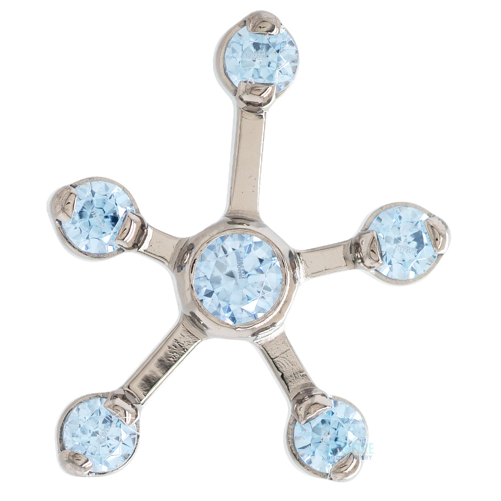 "Sputnik" Threaded End with Faceted Gems