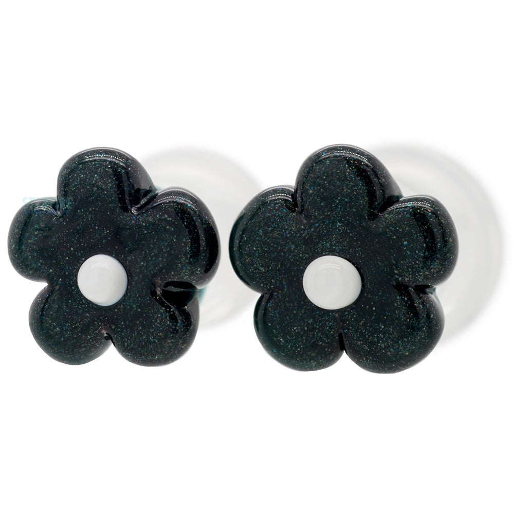 Flower Sculpted Glass Plugs