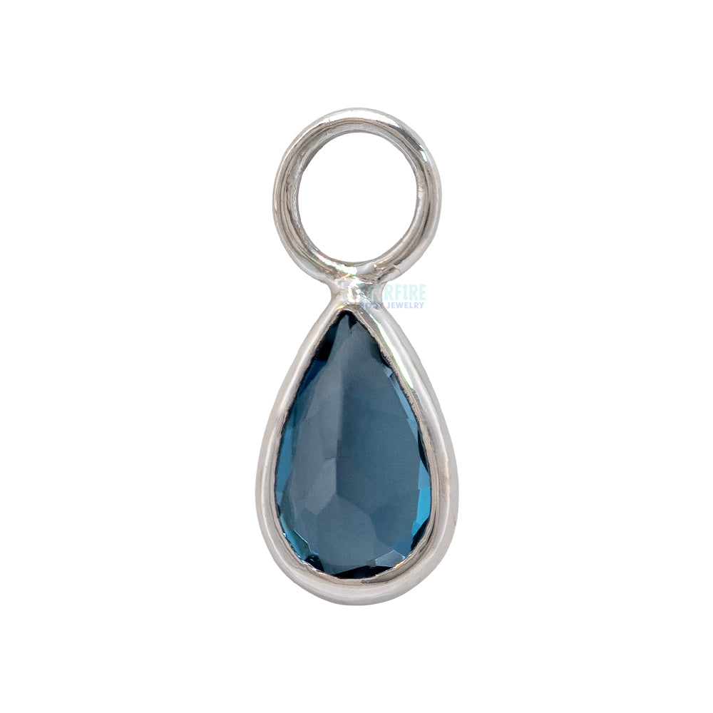 "Concorde" Charm in Gold with London Blue Topaz
