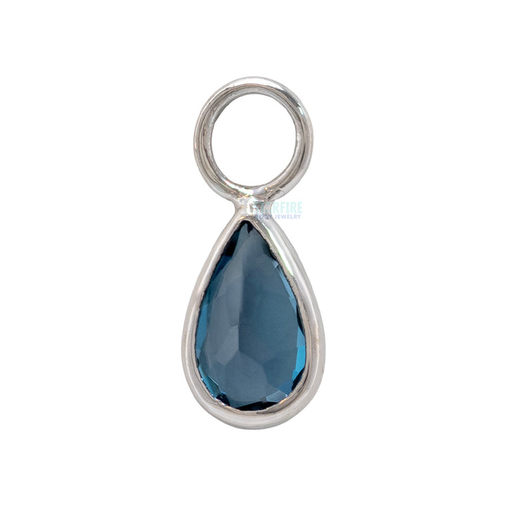 "Concorde" Charm in Gold with London Blue Topaz