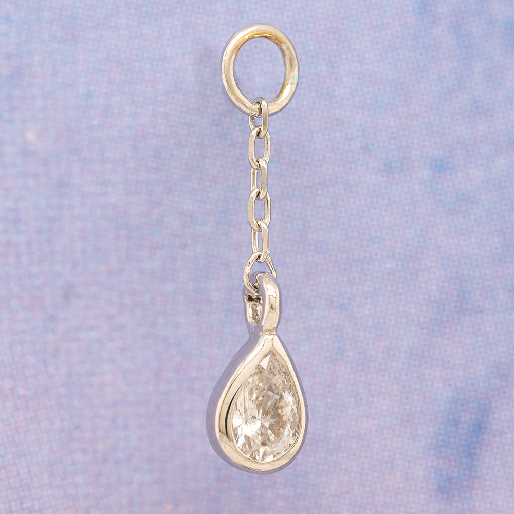 "Concorde" Chain Charm in Gold with CZ