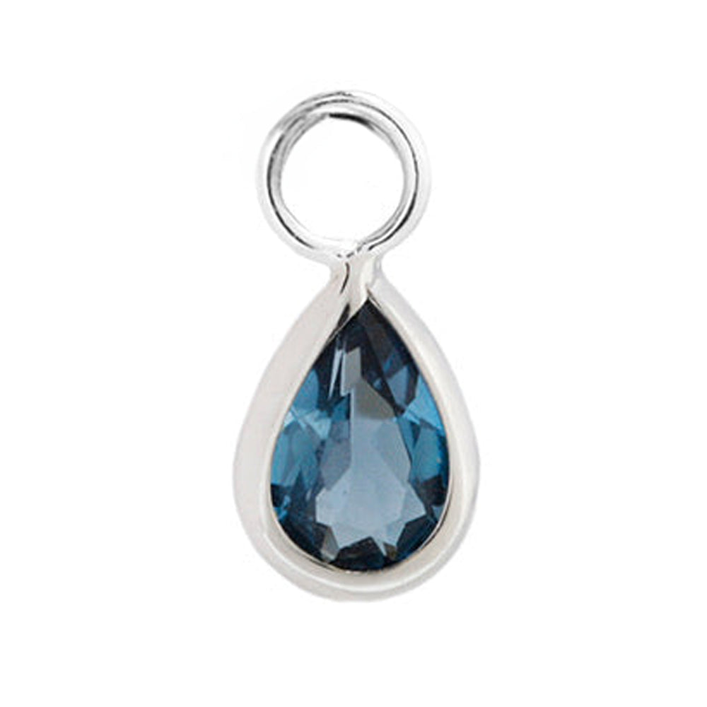 "Concorde" Charm in Gold with London Blue Topaz