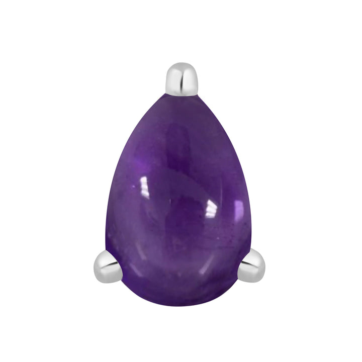threadless: Prong-Set Pear End in Gold with Amethyst