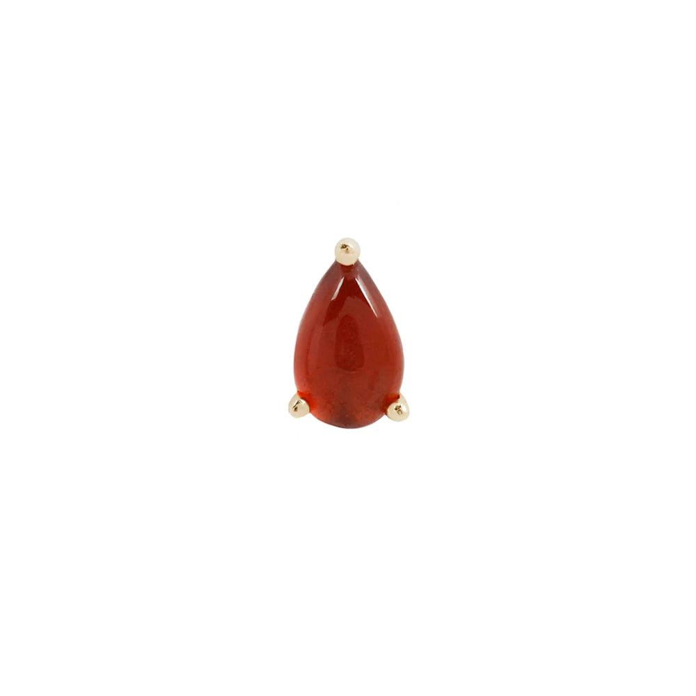 threadless: Prong-Set Pear End in Gold with Garnet