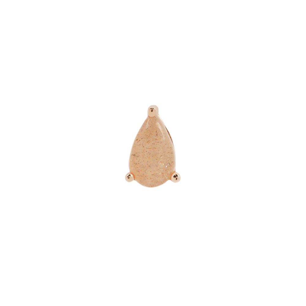 threadless: Prong-Set Pear End in Gold with Sunstone