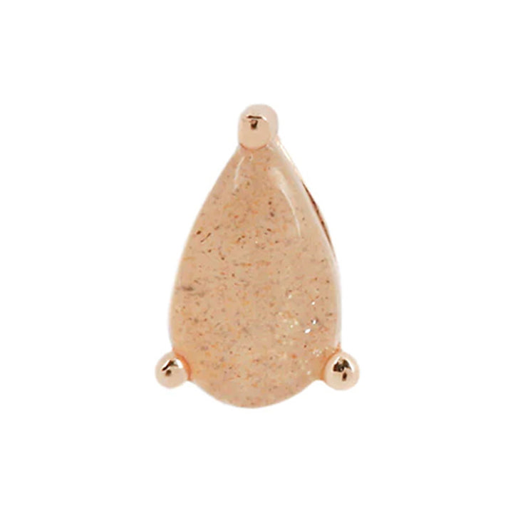 threadless: Prong-Set Pear End in Gold with Sunstone