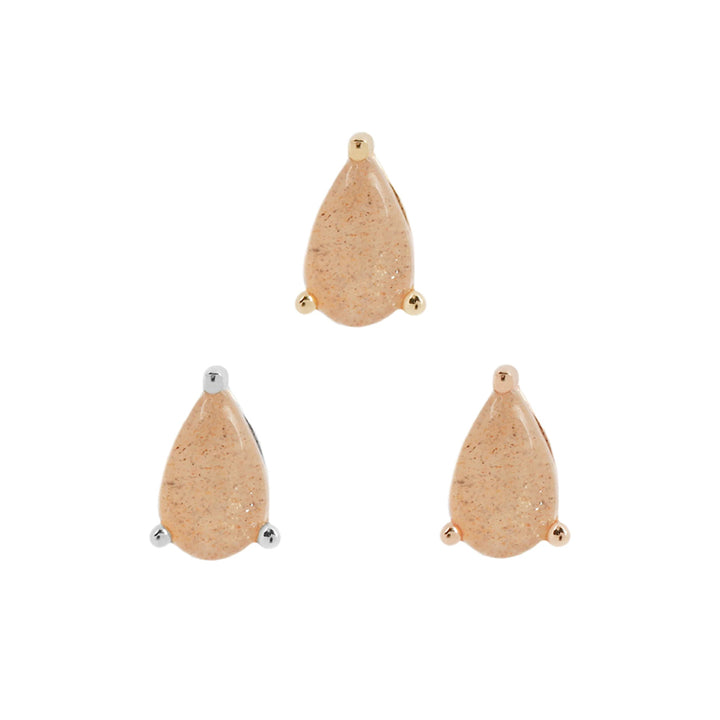 threadless: Prong-Set Pear End in Gold with Sunstone