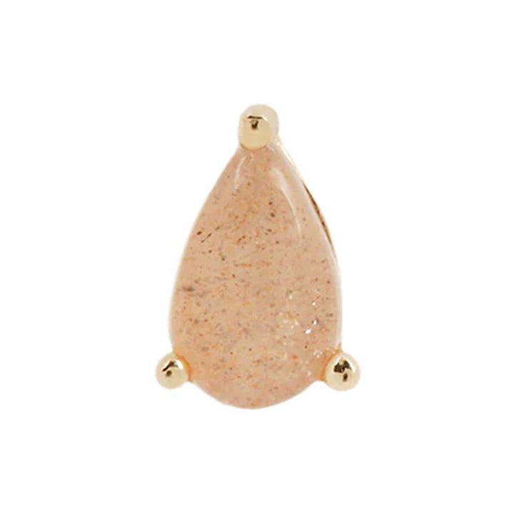 threadless: Prong-Set Pear End in Gold with Sunstone