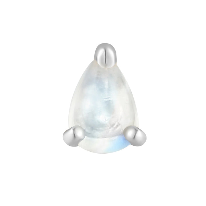threadless: Prong-Set Pear End in Gold with Rainbow Moonstone