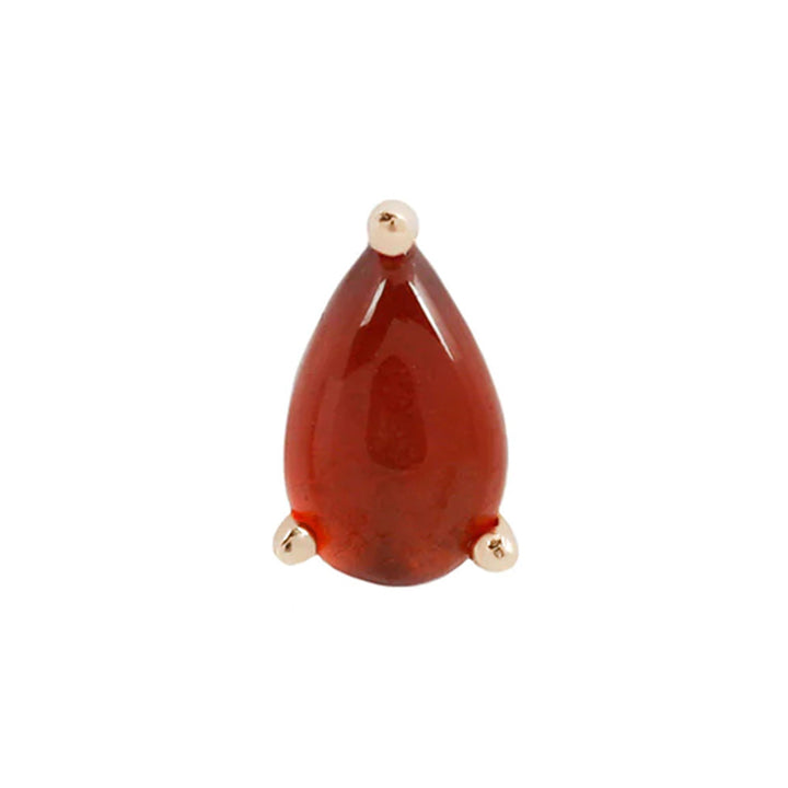 threadless: Prong-Set Pear End in Gold with Garnet