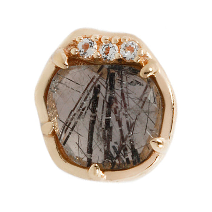 threadless: "Vision" End in Gold with Tourmalated Quartz & Topaz'