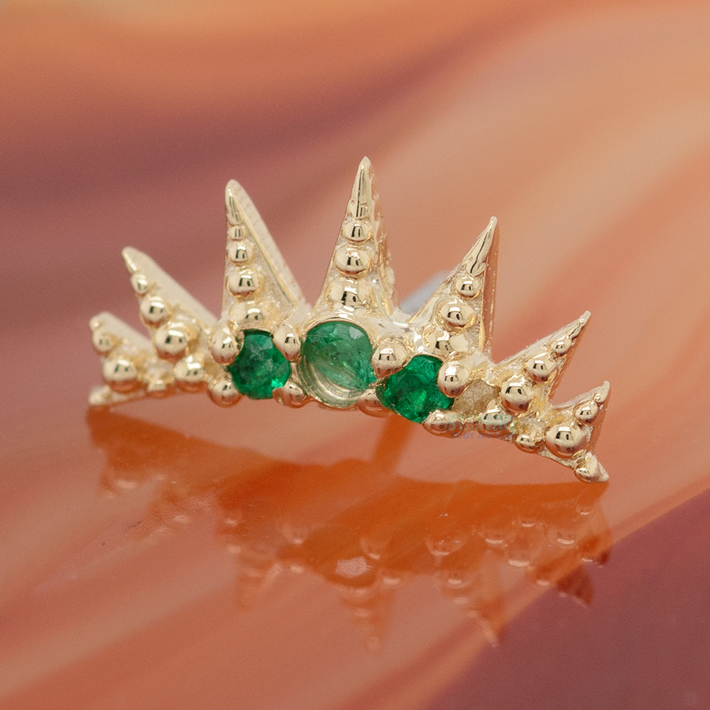 threadless: Medieval Pin in Gold with Gemstones