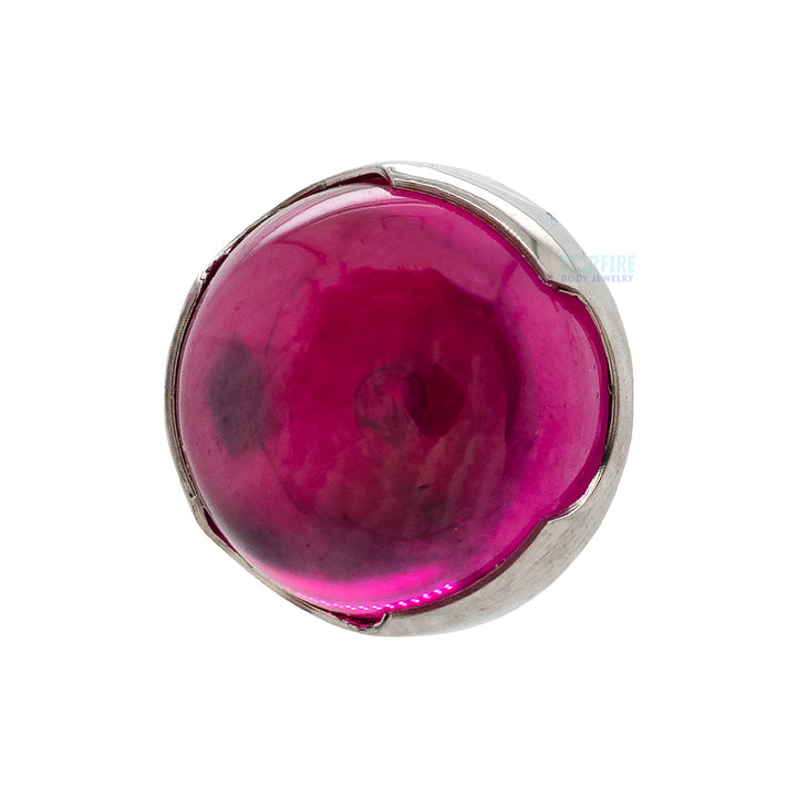Prong-Set Natural Stone Cabochon Threaded End