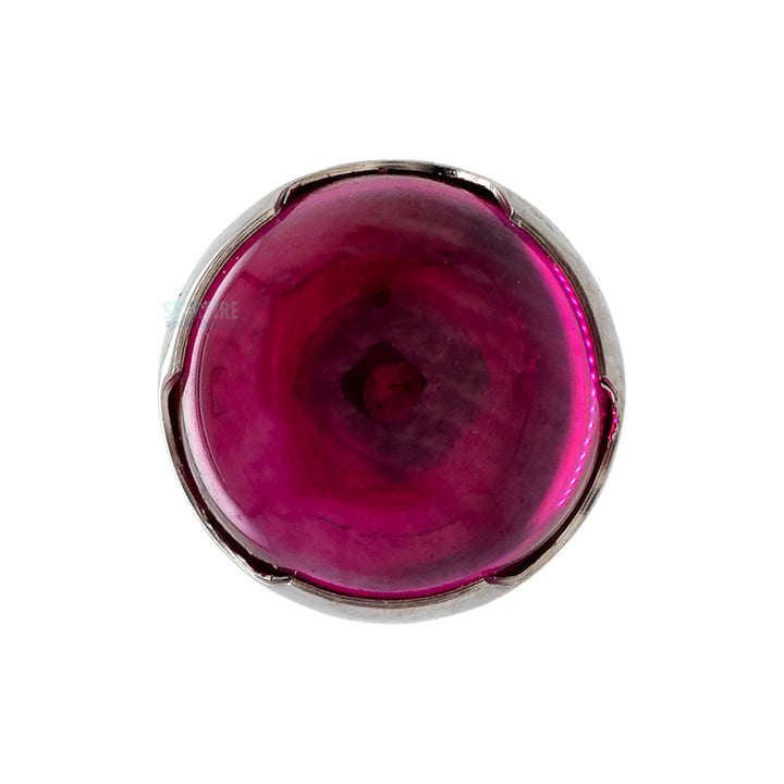 Prong-Set Natural Stone Cabochon Threaded End