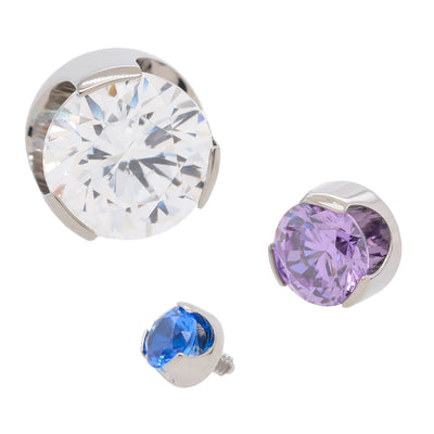 Prong-Set Brilliant Cut Threaded End