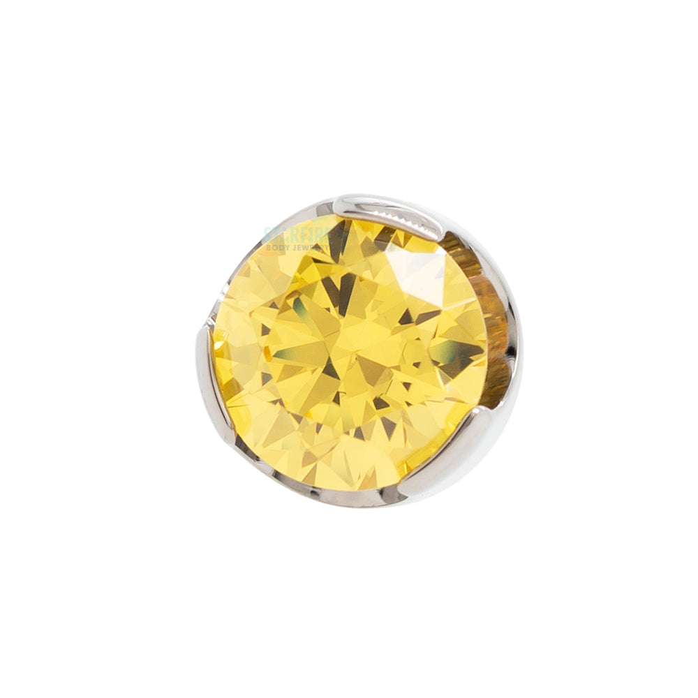 Prong-Set Brilliant Cut Threaded End