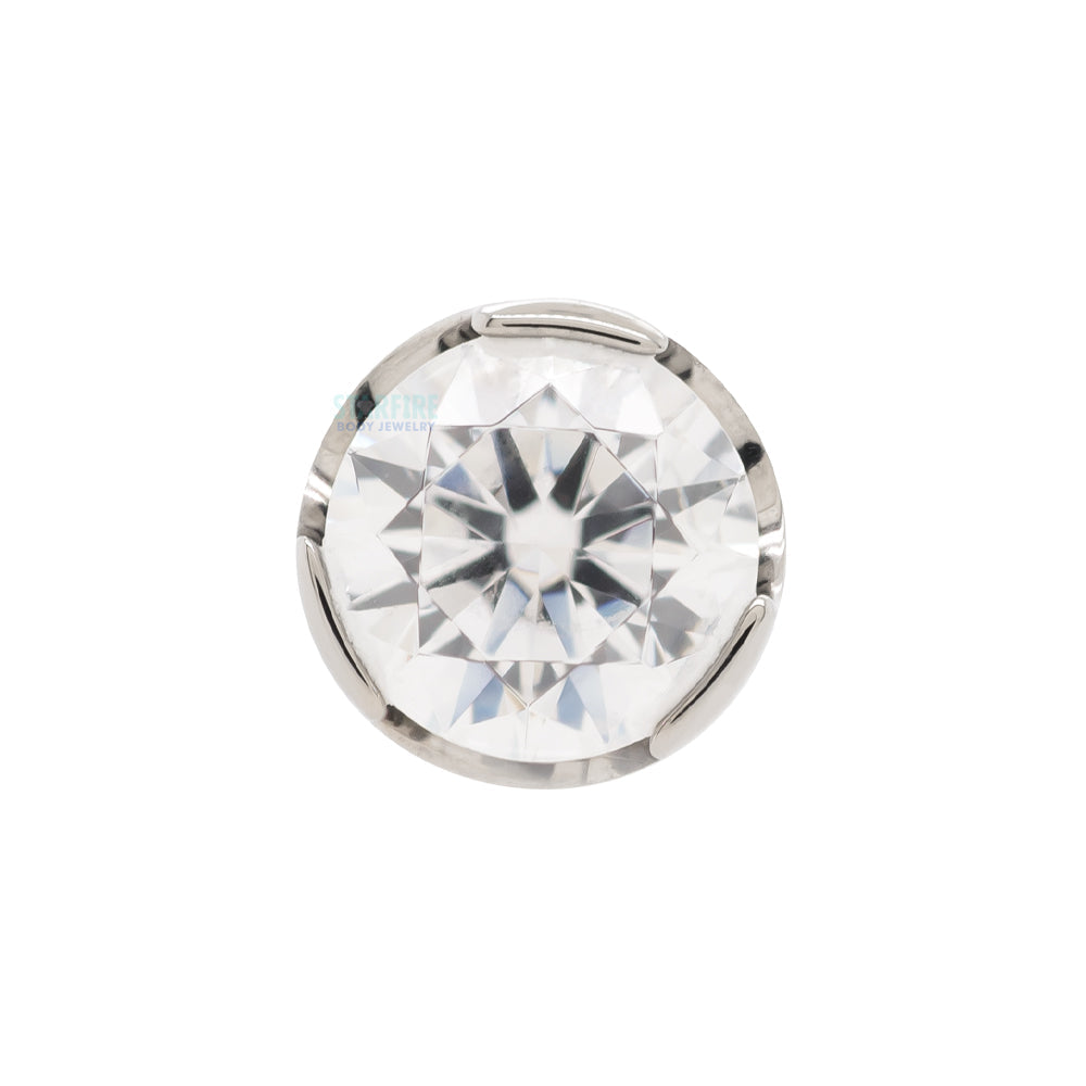 Prong-Set Brilliant Cut Threaded End