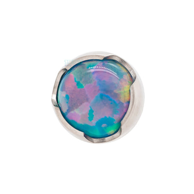 Prong-Set Opal Cabochon Threaded End