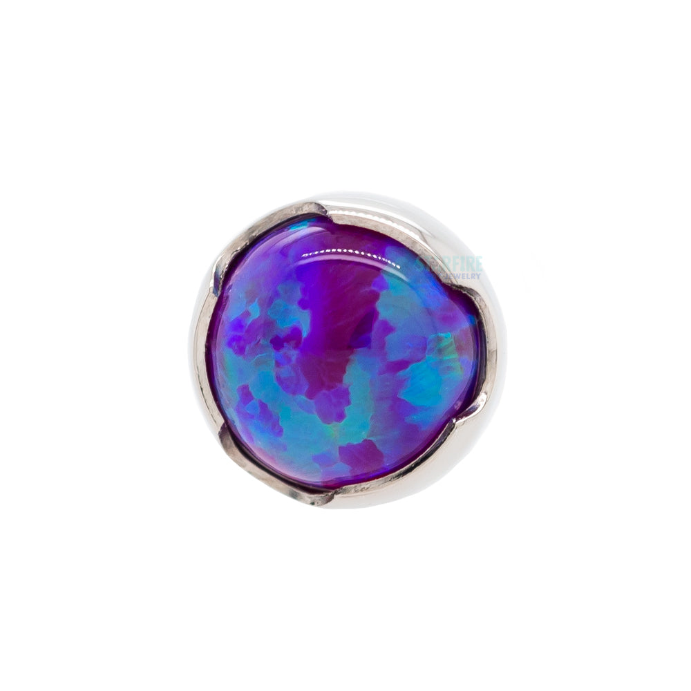 Prong-Set Opal Cabochon Threaded End