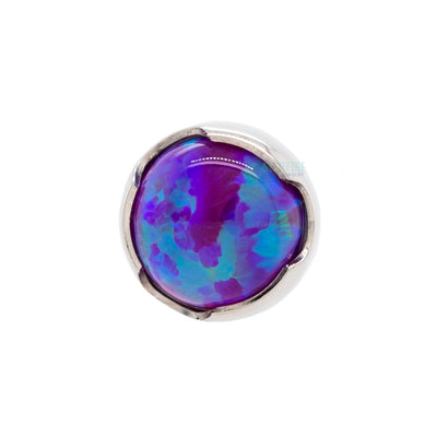 Prong-Set Opal Cabochon Threaded End