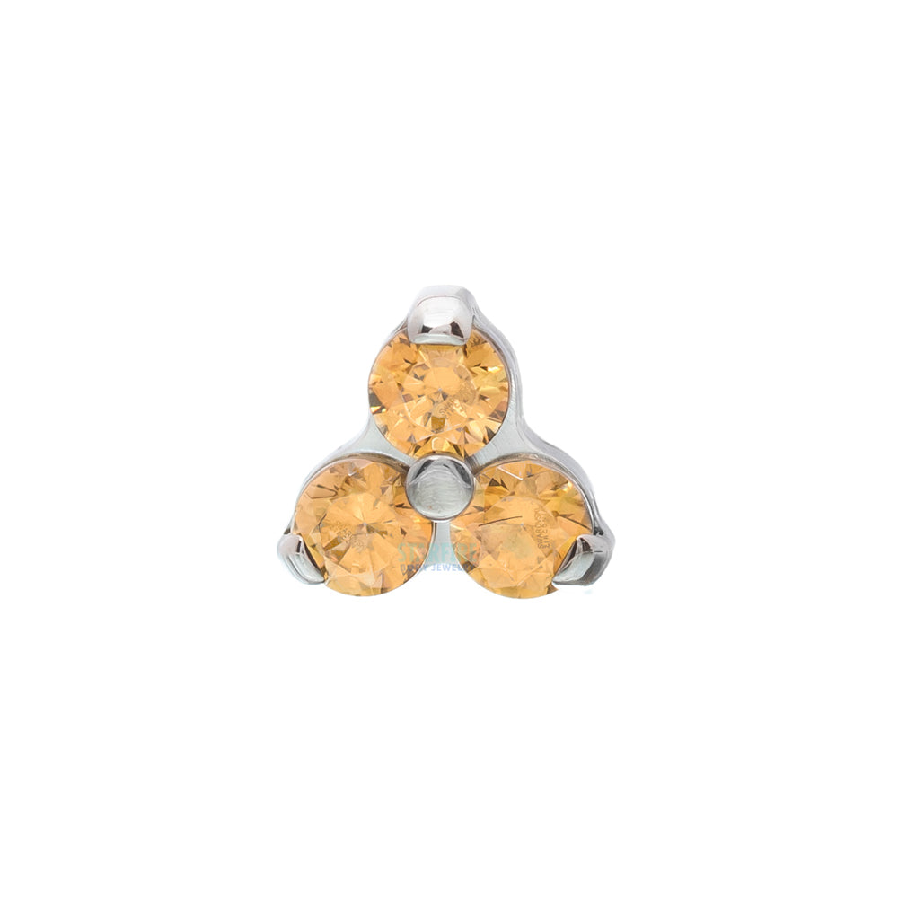 Faceted Gems in Trinity (Menage a Trois) Threaded End
