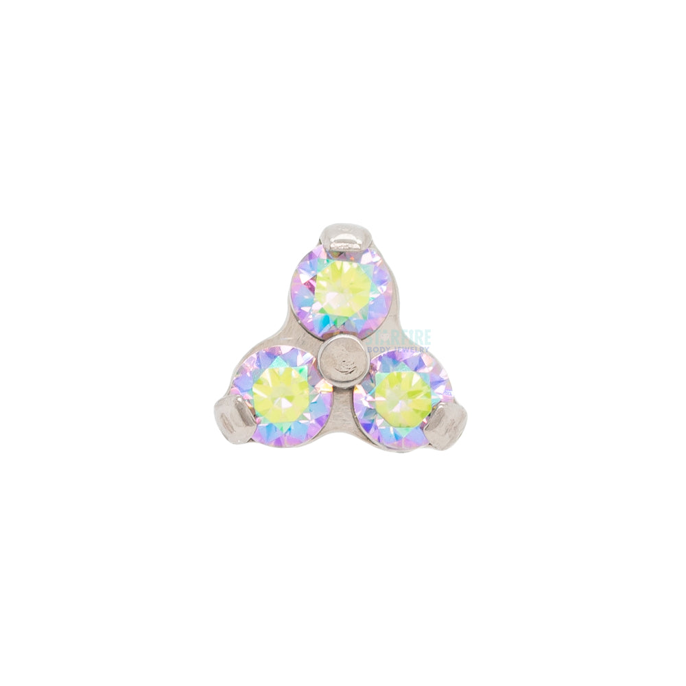 Faceted Gems in Trinity (Menage a Trois) Threaded End