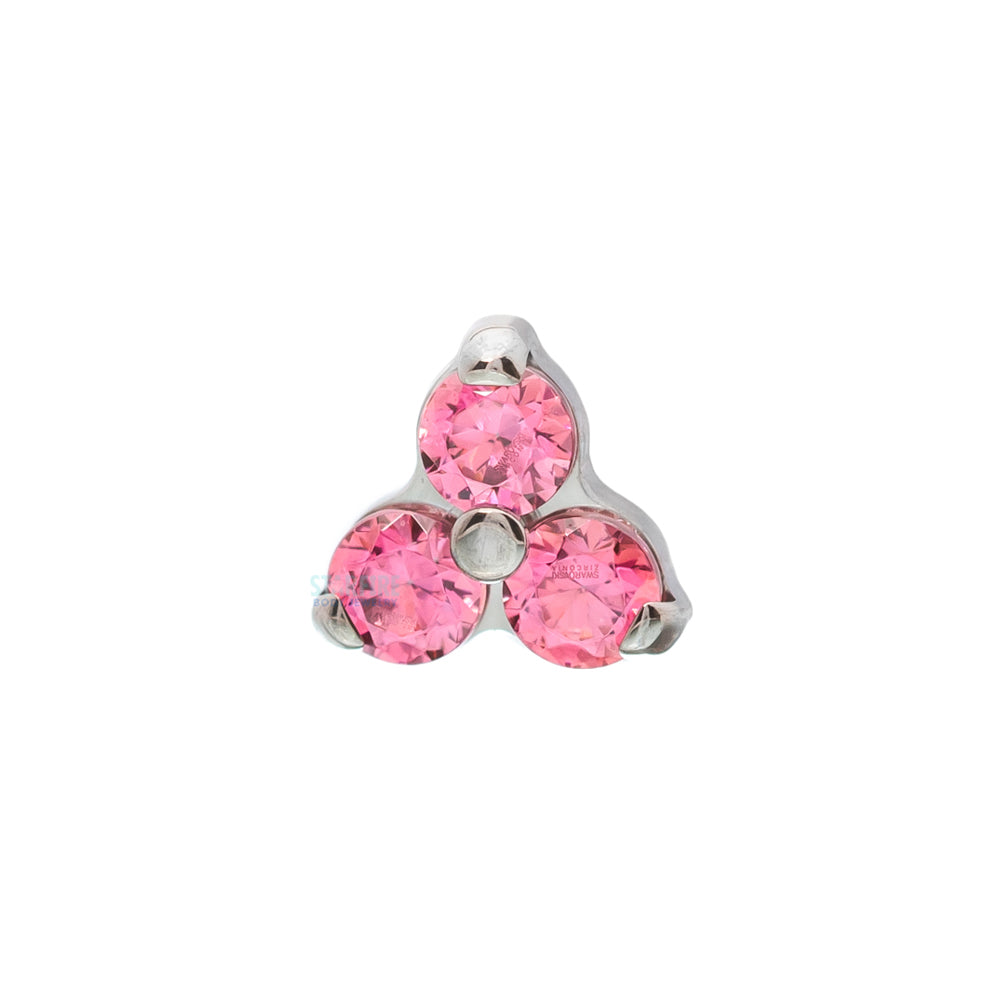 Faceted Gems in Trinity (Menage a Trois) Threaded End