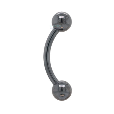 Black Niobium Curved Barbell