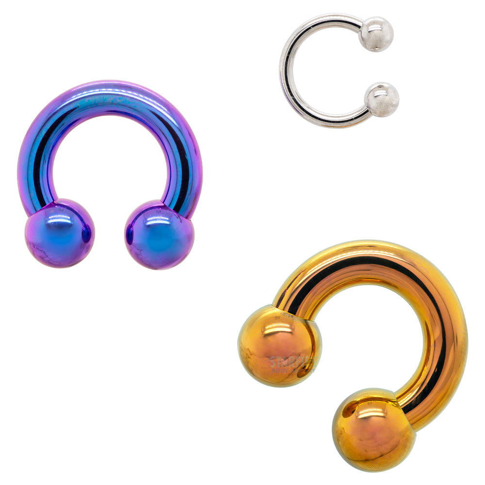 Titanium Circular Barbell - Blue