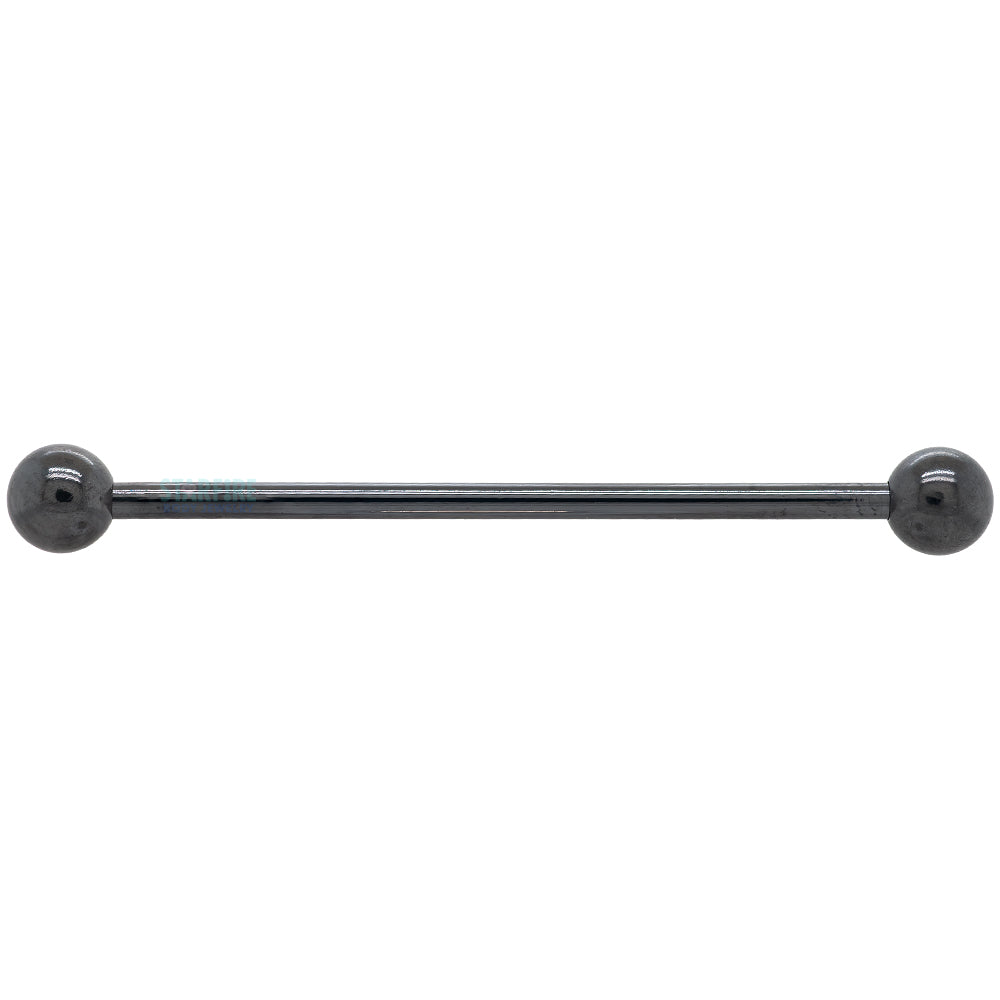 Black Niobium Straight Barbell - 16 ga.